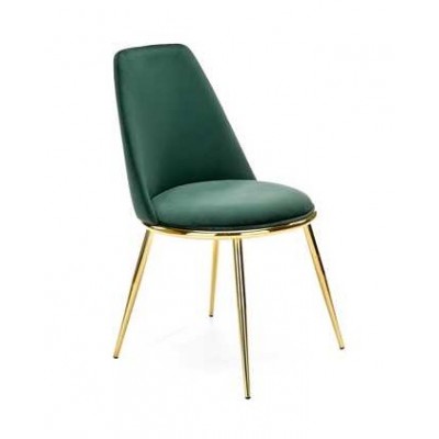 Стул HALMAR K460 темно-зеленый/золотой